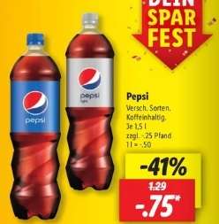Pepsi 1.5L €0.75 Lidl DE Grensaanbieding 12-06/17-06