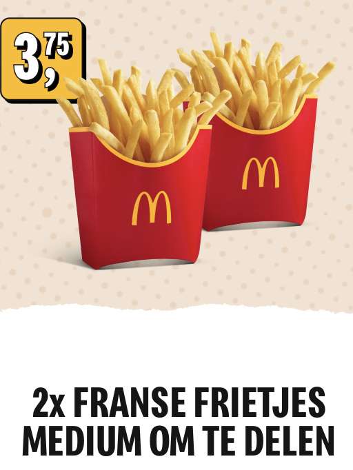 McDonald’s App Festival (t/m dinsdag Happy Meal + Voordeelmenu €10,95)