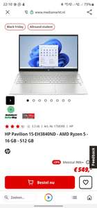 HP Pavilion Laptop 15-EH3840ND - AMD Ryzen 5 - 16 GB - 512 GB
