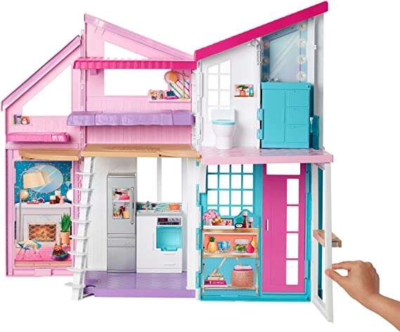 Barbie Villa in Malibu Speelset - Poppenhuis met 2 Verdiepingen en 6 Kamers