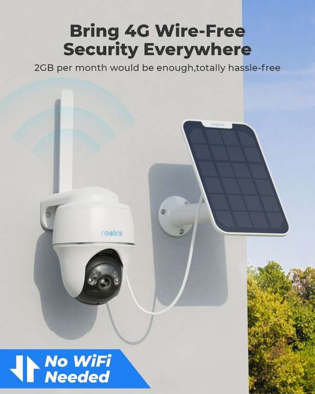 Reolink Go PT Plus beveiligingscamera met zonnepaneel voor €177,99 @ Reolink