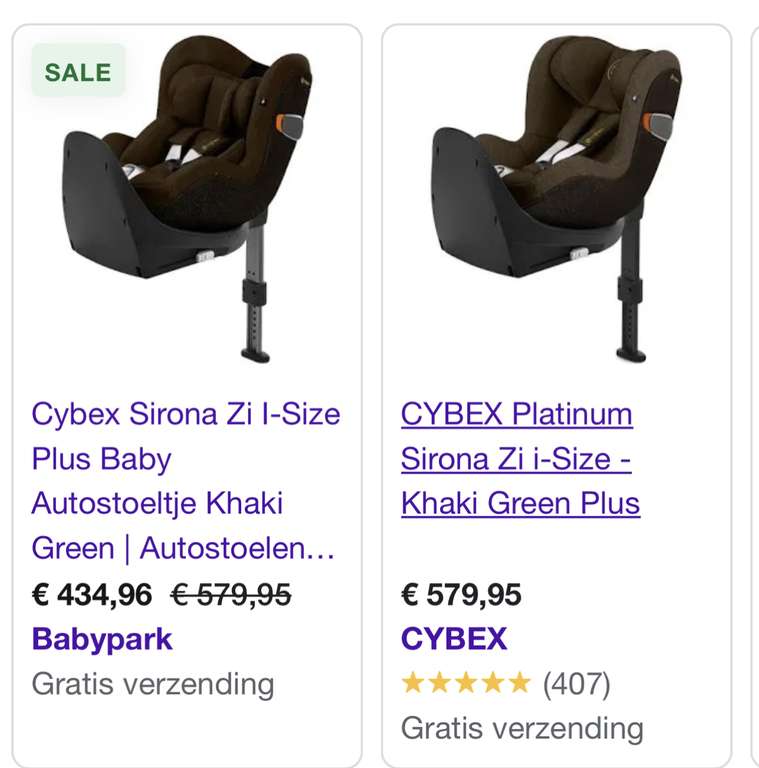 Cybex Sirona Zi I-Size Plus Baby Autostoeltje Khaki Green