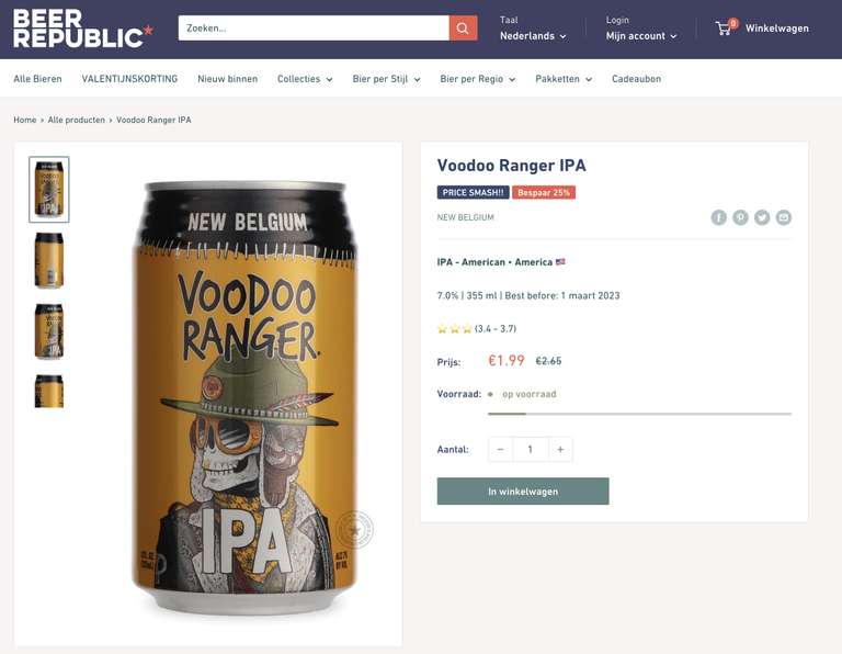 Beer Republic - €1,99 voor Amerikaanse bieren