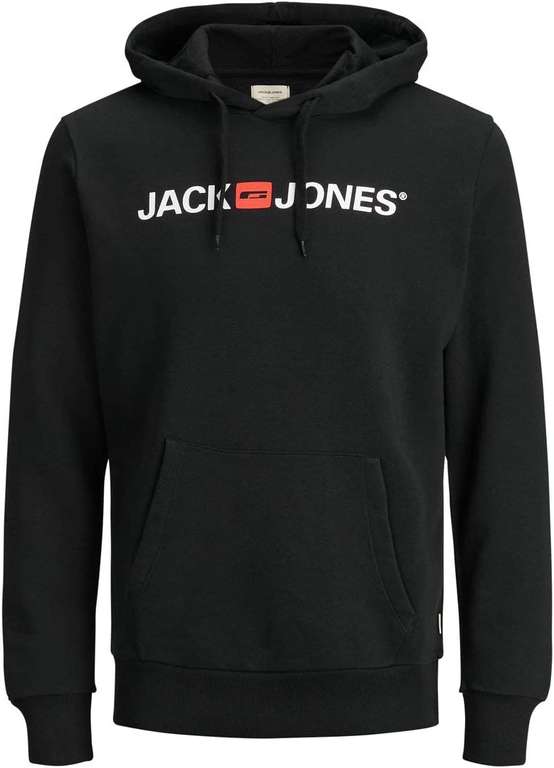 JACK & JONES Jjecorp Logo Sweathoodie, zwart (maten XS, S, M, L, XL en XXL)