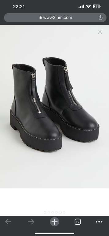 Chunky boots met ritssluiting zwart h&m sale