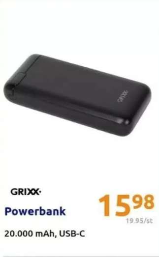 Grixx - Powerbank - 20.000 mAh