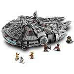 LEGO 75257 Star Wars Millennium Falcon ruimteschip bouwset met Finn, Chewbacca, Lando Calrissian, Boolio, C-3PO, R2-D2 en D-O collectie