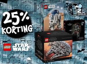 25% korting op alle LEGO Star Wars (25 years of LEGO Star Wars)