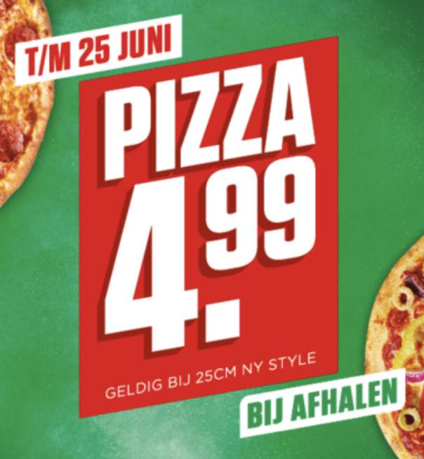[Lokaal] New York Pizza (25cm) afhalen €4,99