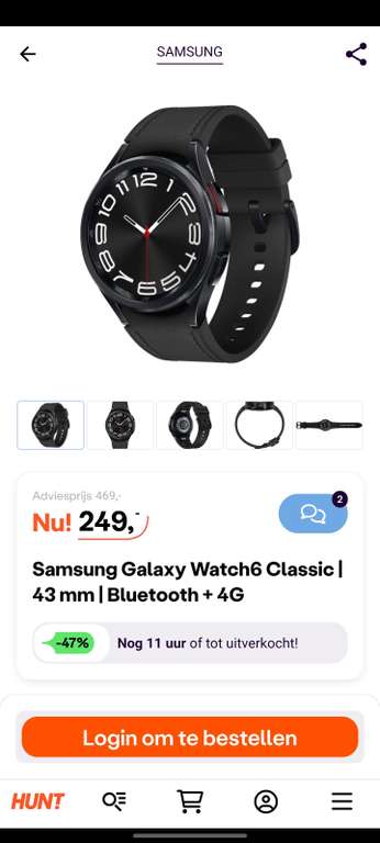 Samsung galaxy watch 6 classic | 43mm | Bluetooth + 4G