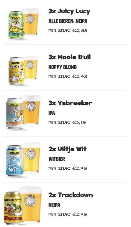 Uiltje Bier - 20 blikjes voor €50