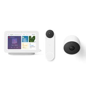 Google Nest Doorbell (batterij) + Nest Cam (batterij) + Nest Hub (Gen. 2) voor €344,95 @ tink