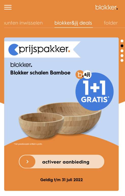 2 bamboeschalen van 20cm voor €9,99 / 2 van 25cm voor €16,99 @ Blokker