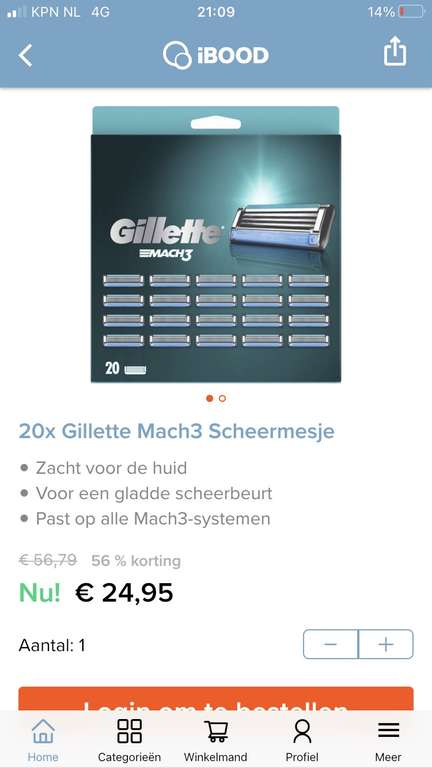 Gillette Mach 3 20 mesjes