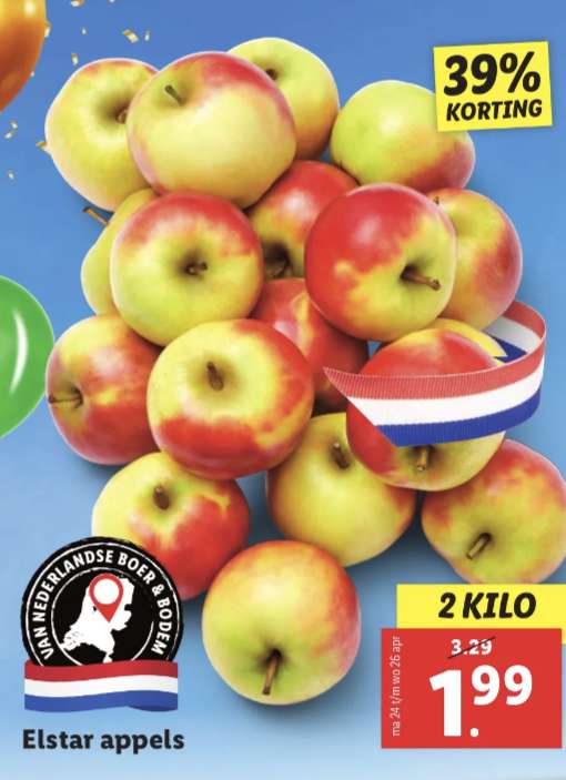 2 kilo Elstar appels voor € 1,99
