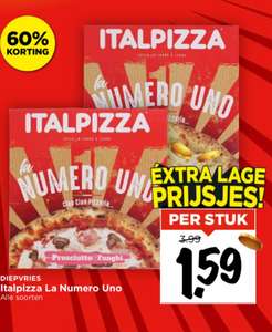 Heerlijke Italiaanse pizza's €1,59 bij vomar