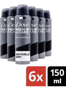 Dove Men+Care Invisible Dry Anti-Transpirant Spray 6 x 150 ml - Voordeelverpakking