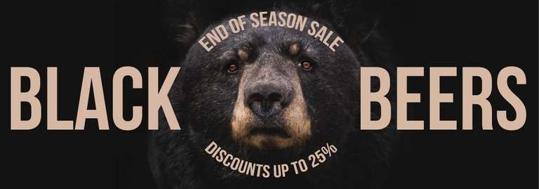 End Of Season Sale - Black Beer Discounts Up To 25%