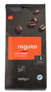 2 zakken (à 1 kg) HEMA Regular koffiebonen voor 15 euro