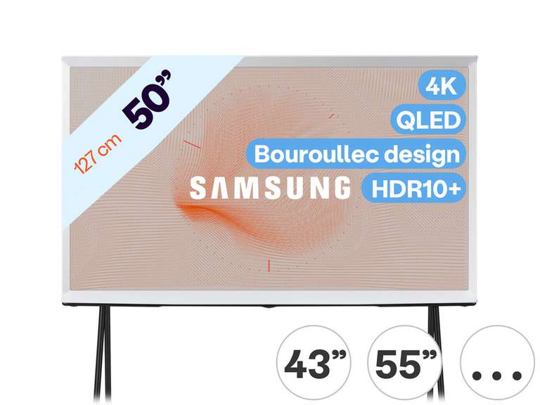 Samsung The Serif 4K QLED TV in de aanbeding. Bijvoorbeeld 50" voor €599,95 @ iBOOD