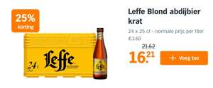 AH kratje Leffe 25% korting = €2,70/l