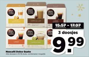 [Plus] 3 x Nescafé Dolce Gusto (16 stuks per pak) voor 10 €