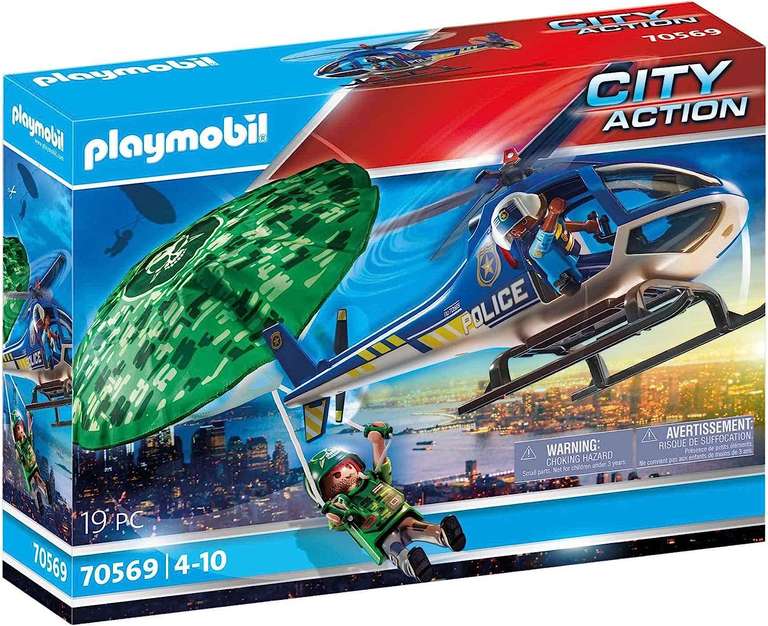 Playmobil 70569 Politiehelikopter: Parachute-Achtervolging