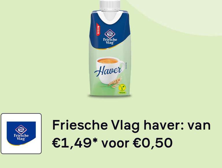 Friesche Vlag haver: van €1,49 voor €0,50