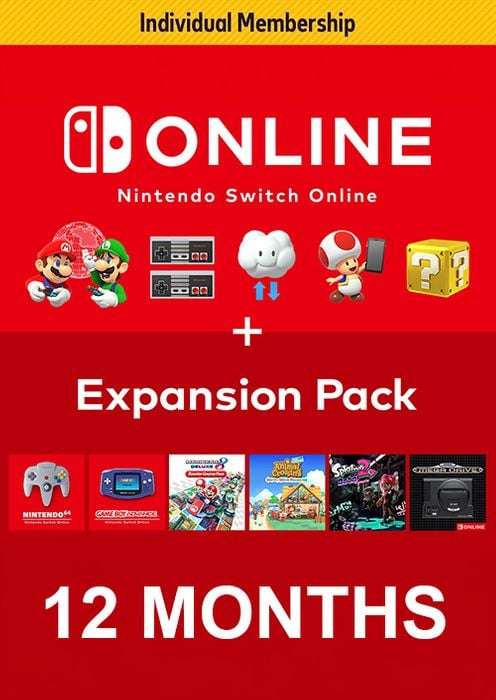 Nintendo Switch Online + Uitbreidingspakket 1 jaar membership