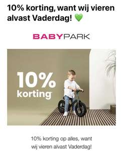 10% korting op (bijna) alles op Babypark.nl