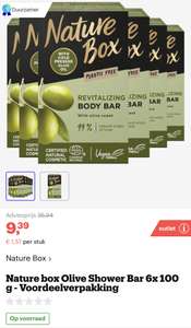 [bol.com] Nature box Olive Shower Bar 6x 100 g - Voordeelverpakking €9,39 in de omschrijving meer.