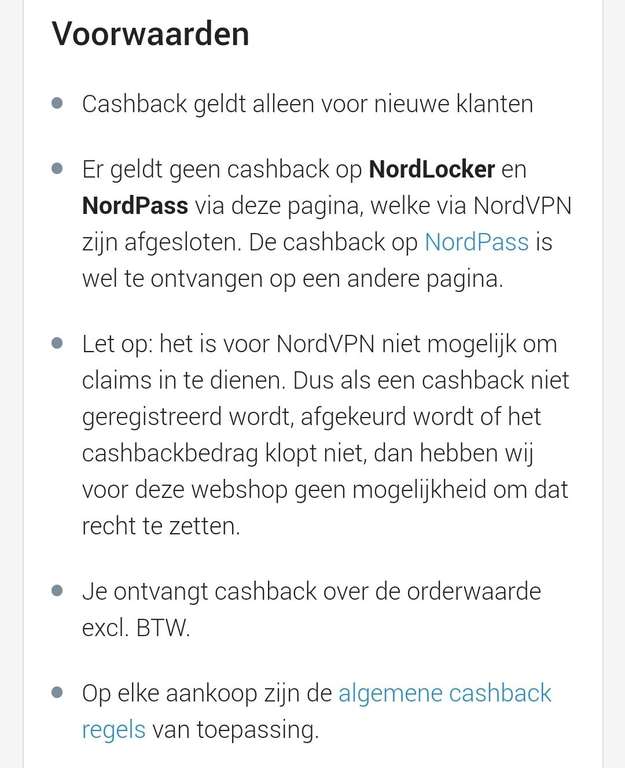 Nordvpn CashbackXL 100%