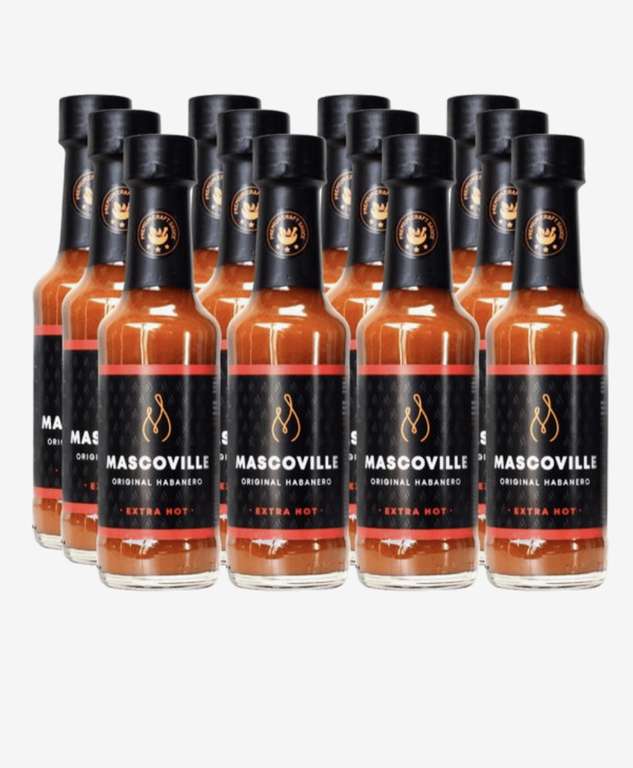 Mascoville Hotsauce 12 Pack Extra Hot