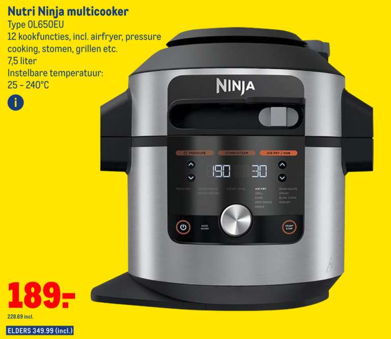 Ninja ol650eu 7,5L Multicooker airfryer