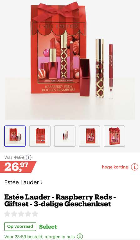 [bol.com] Estée Lauder - Raspberry Reds - Giftset - 3-delige Geschenkset €21,16
