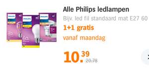 Philips LED lampen 1+1 (vanaf 5 Feb)