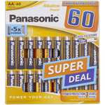 60 stuks Panasonic alkaline batterijen AA of AAA