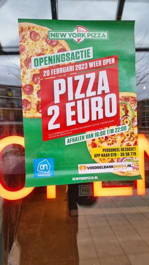 (Lokaal) €2,- pizza New York Pizza Breda Hekensenwiel