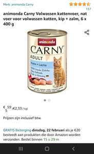 Carny volwassen kattenvoer 400gram x 6