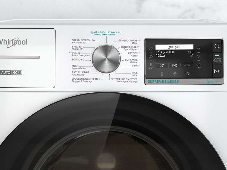 documentaire Minister Gaan Whirlpool Wasmachine | 9 KG | 1400 TPM | W8 W946WB BE - Pepper.com