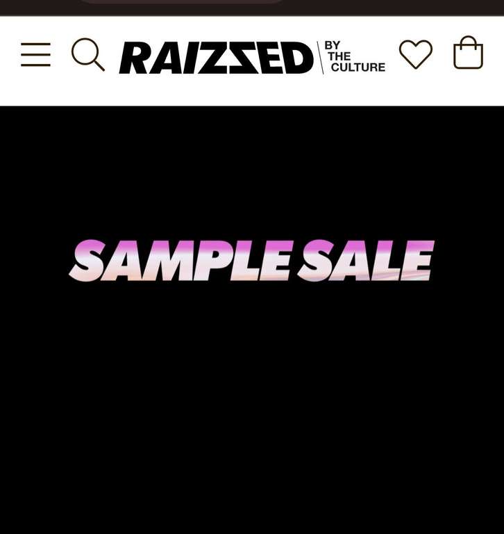 Raizzed Sample sale