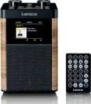 LENCO PDR-060WD - Portable DAB+/FM Radio Bluetooth, 10W Speaker, 14H Batterij - Zwart/Hout @BOL
