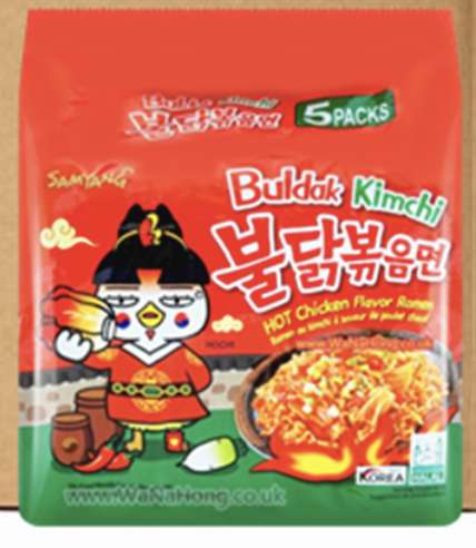 Samyang Buldak Kimchi hot chicken noodles - Doos van 40 stuks