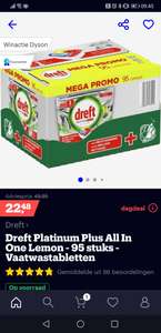 Dreft Platinum Plus All In One Lemon - 95 stuks - Vaatwastabletten