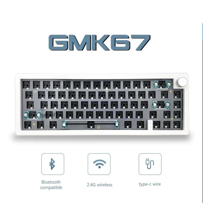 ZUOYA GMK67 Mechanisch Toetsenbord Kit (Wit)