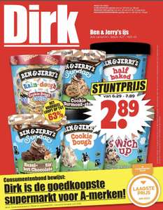 [dirk supermarkt] ben & jerry’s ijs €2,89