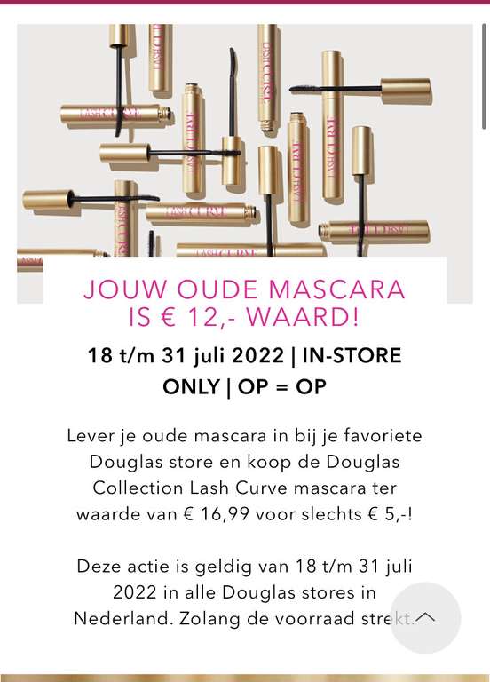 Mascara Douglas met €12 korting - alleen in de winkel