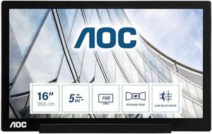 AOC i1601Fwux - 16 inch FHD USB-C Powered Portable Monitor