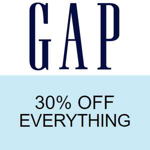 GAP: 30% korting- ook sale / outlet + €10 extra (va €60)