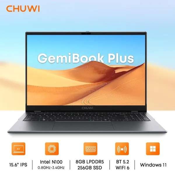 CHUWI GemiBook Plus 15.6 inch laptop met 16 GB RAM + 512 GB opslag
